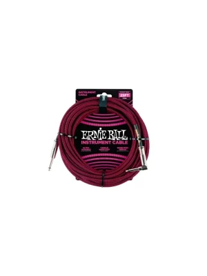 Hit Sezóny Ernie Ball 25FT STRGHT/ANGLE BRAIDED BLK/RED CABLE