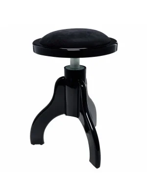 AW Klavírní stolička s kulatým sedákem - lesklá černá Finální Výprodej