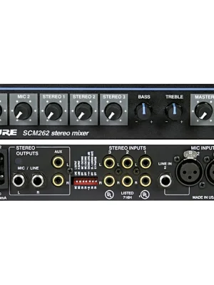 SHURE SCM262E - stereo mix 2mic, 3xstereo line,ducking Vrácení Zdarma