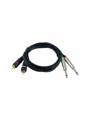 Kabel KC2-30 2x Jack 6,3 mono - 2x RCA, 3 m Nejlepší Volba