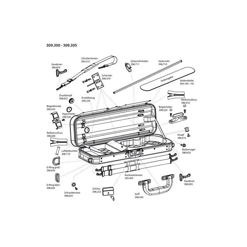 Gewa Pouzdro pro housle Liuteria Atlanta Náhradní potah Velour, červená Horká Nabídka