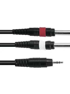 Kabel AC35-15 Jack 3,5 stereo - 2x Jack 6,3 mono, 1,5 m Vrácení Zdarma