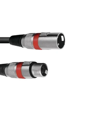 Kabel MC-50R, zástrčka - zásuvka, XLR, symetrický, červený, 5m Ihned K Objednání