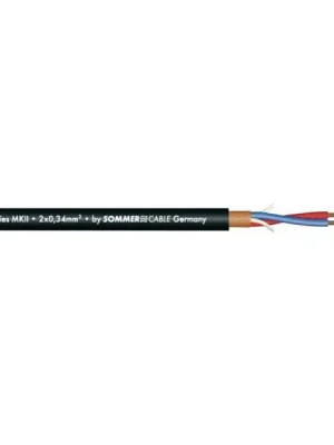 Sommer Cable CLUB mikrofonní kabel, 2x0,34 mm, černý, 100 m cívka Rychlé Dodání