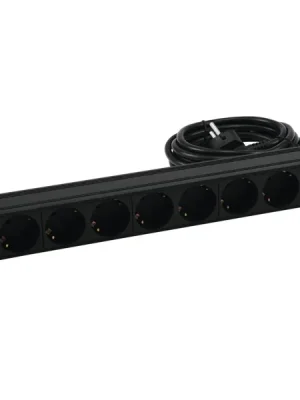 Prodlužovací kabel R-19-8 1U, černý Akce