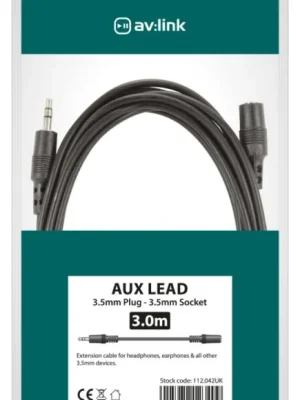 Tovární Cena AV:link kabel 1x Jack 3.5mm stereo samec - 1x Jack 3.5mm stereo samice, 3m