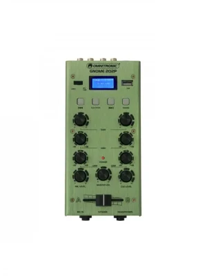 Autentický OMNITRONIC GNOME-202P, 2-kanálový, USB, MP3, Bluetooth, zelený