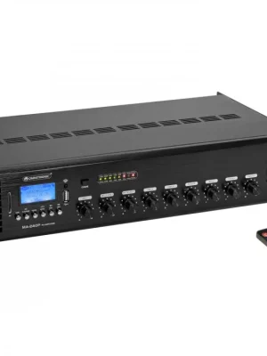Omnitronic MA-240P, 100V mixážní zesilovač, MP3/USB/SD/BT, 240W Sleva