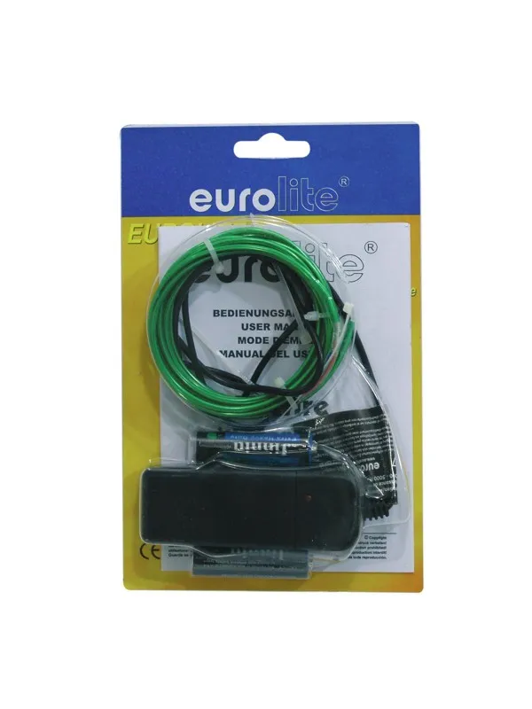 Eurolite neonový provázek 2mm, 2m, zelený Výprodej