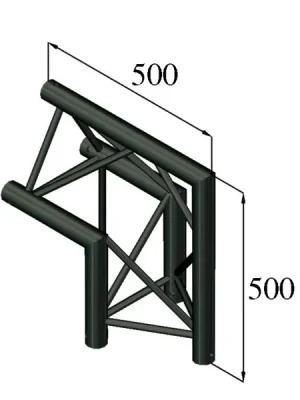 Trilock S-PAC 24 2-koncový rohový díl, 90, černý Horká Nabídka