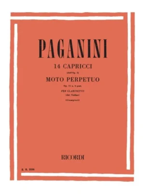 Kup Teď Noty pro klarinet 14 Capricci Dall'Op. 1 & 'Moto Perpetuo' Op.11