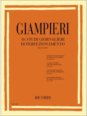 Originální Noty pro fagot 16 Studi Giornalieri Di Perfezionamento