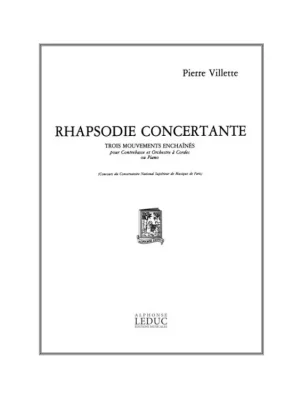 Noty pro kontrabas Pierre Villette: Rhapsodie concertante Op.46 Tovární Cena