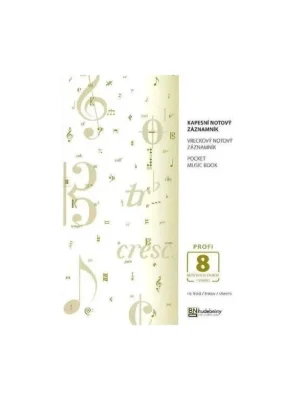 Kapesní notový zápisník 8 osnov 16 listů Rychlé Dodání
