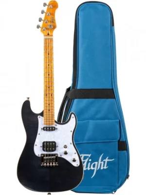 Cenový Hit Flight Pathfinder Solid Body Transparent Black Electric Tenor Ukulele