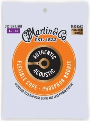Levný MARTIN Authentic Acoustic Flexible Core 92/8 Phosphor Bronze Light - Tommy's Choice (Tommy Emmanuel signature strings)