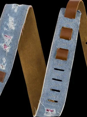 FENDER – Fender x Wrangler Ripped Denim Strap Výhodná Nabídka