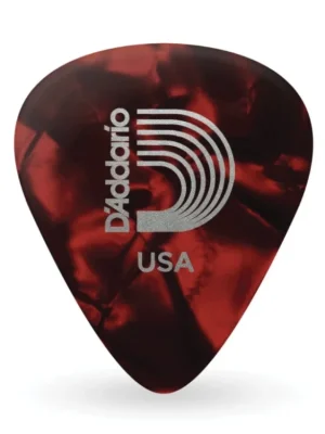 Aktuální D'Addario Red Pearl Celluloid Guitar Picks, 10 pack, Medium