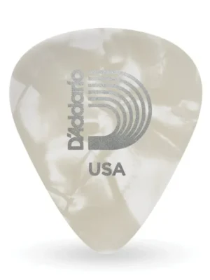 D'Addario White Pearl Celluloid Guitar Picks, 10 pack, Medium Výhodná Nabídka