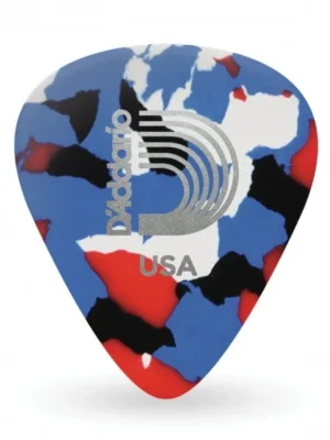 Finální Výprodej D'Addario Multi-Color Celluloid Guitar Picks, 25 pack, Light