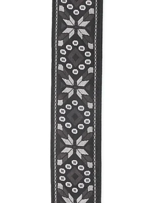 D'Addario Woven Guitar Strap, Monterey 4, Black Vysoce Kvalitní