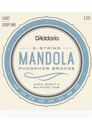 D'Addario EJ72 Phosphor Bronze Mandola Strings, Light, 14-49 Cenový Hit