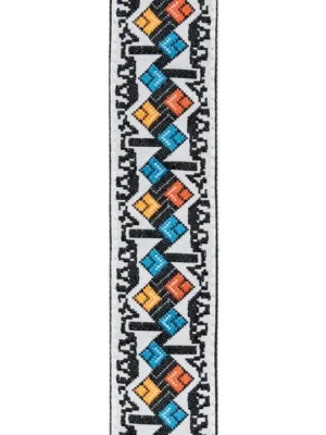 Výprodej D'Addario Eco-Comfort Jacquard Woven Guitar Strap, White