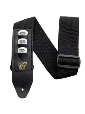 Nejlepší Volba Kytarový popruh s držáky na trsátka Ernie Ball 4039 - černý