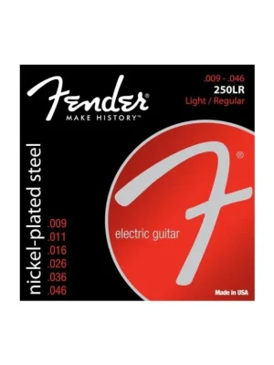 Fender Super 250 Guitar Strings, Nickel Plated Steel, Ball End, 250LR Gauges .009-.046 Vysoce Kvalitní