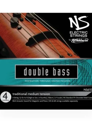 D'Addario NS Electric Traditional Bass String Set, 3/4 Scale, Medium Tension Originální