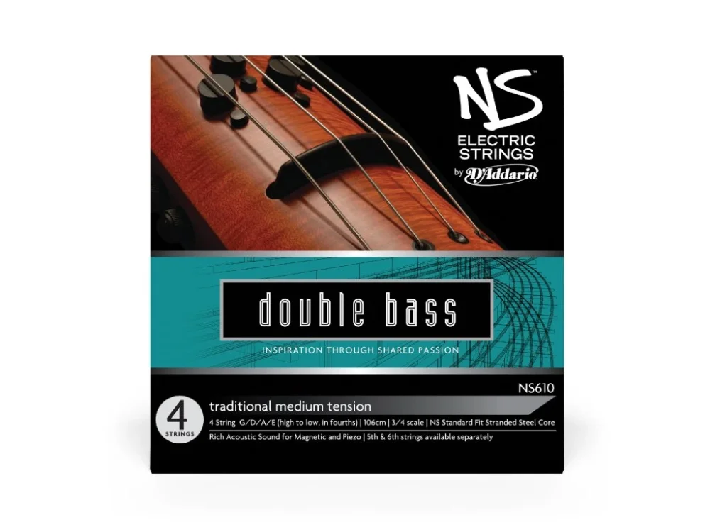 D'Addario NS Electric Traditional Bass String Set, 3/4 Scale, Medium Tension Originální