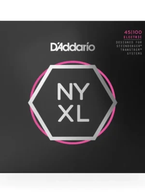 D'Addario NYXLS45100 Nickel Wound Bass Guitar Strings, Regular Light, 45-100, Double Ball End, Long Scale Nová Kolekce