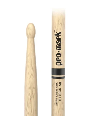 ProMark Classic Attack 5B Shira Kashi Oak Drumstick, Oval Wood Tip Kup Teď