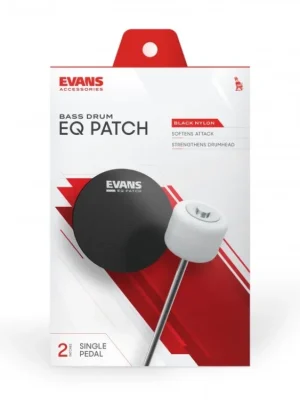 Dokud Zásoby Vydrží Evans EQ Single Pedal Patch, Black Nylon
