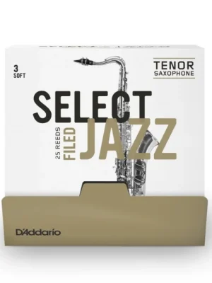 Nejlepší Volba D'Addario Select Jazz Filed Tenor Saxophone Reeds, Strength 3 Soft, 25 Box