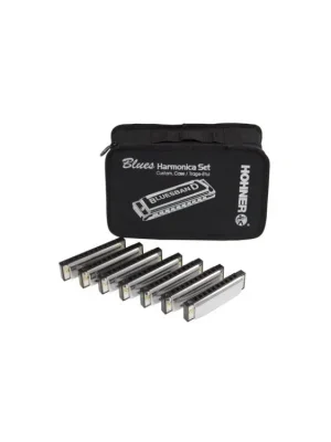 Jen Po Omezenou Doba Foukací harmoniky Hohner Blues Harmonica Starter Set AJ/NJ