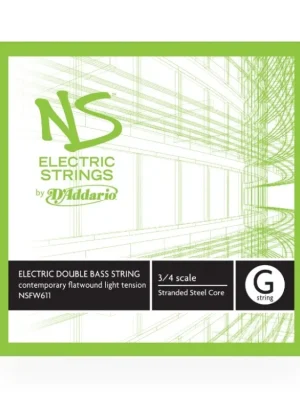 D'Addario NS Electric Contemporary Bass Single G String, 3/4 Scale, Light Tension Autentický