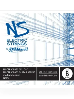 Hit Sezóny D'Addario NS Electric Bass/Cello Single Low B String, 4/4 Scale, Medium Tension