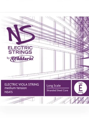 Tovární Cena D'Addario NS Electric Viola Single High E String, Long Scale, Medium Tension