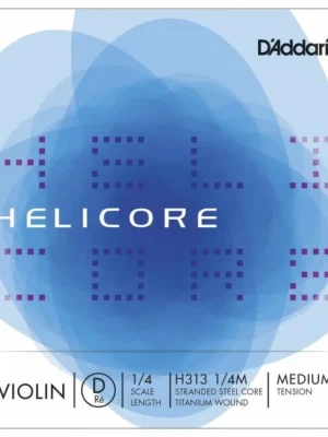 D'Addario Helicore Violin Single D String, 1/4 Scale, Medium Tension Novinka