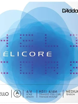 Nízká Cena D'Addario Helicore Cello Single A String, 4/4 Scale, Medium Tension