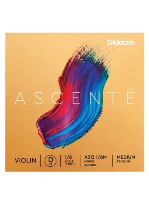 D'Addario Ascenté Violin D String, 1/8 Scale, Medium Tension Autentický
