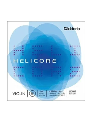 Časově Omezené D'Addario Helicore Violin String Set with Wound E, 4/4 Scale, Light Tension