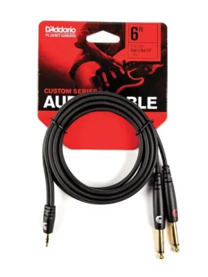 Super Cena D'Addario Custom Series 1/8” to Dual 1/4” Audio Cables
