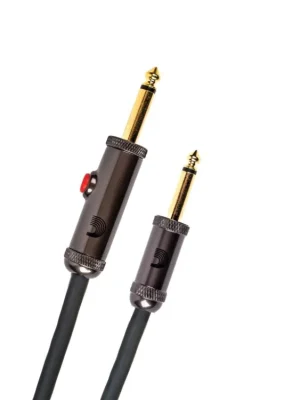 D'Addario Circuit Breaker Instrument Cable with Latching Cut-Off Switch, Straight Plug, 10 feet Doprava Zdarma
