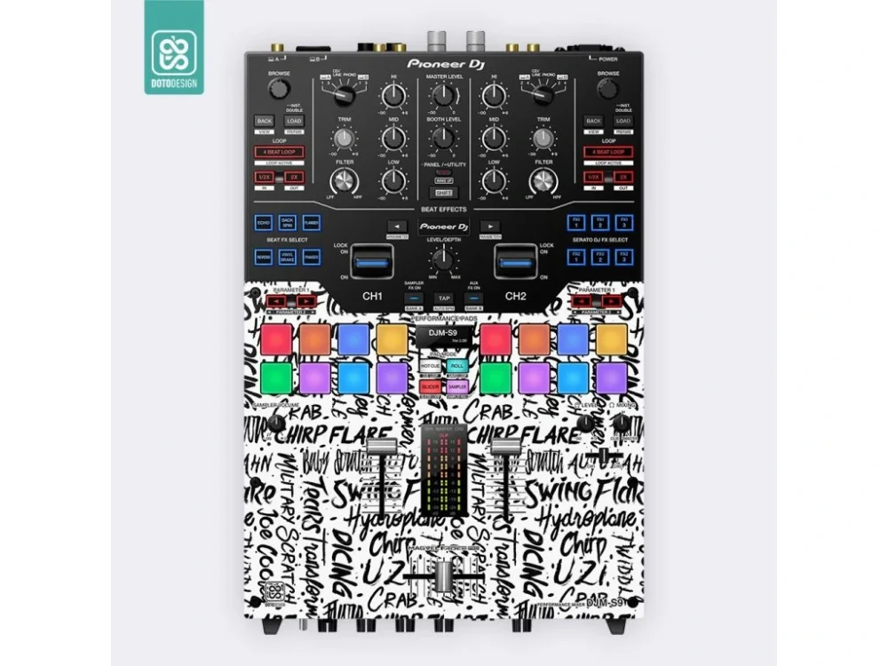 Akční Cena Skin DJM-S9 SCRATCH STYLE White