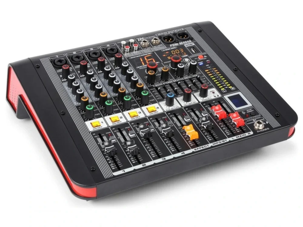 PDM-M404A 4-Kanálový mixážní pult ze zesilovačem Expresní Doručení