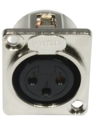 Levný AC-C-XF3 XLR 3pin female panel metal