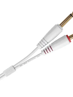 Pouze Dnes Ultimate Audio Cable Set 1/4'' Jack - 1/4'' Jack White Straight 3m