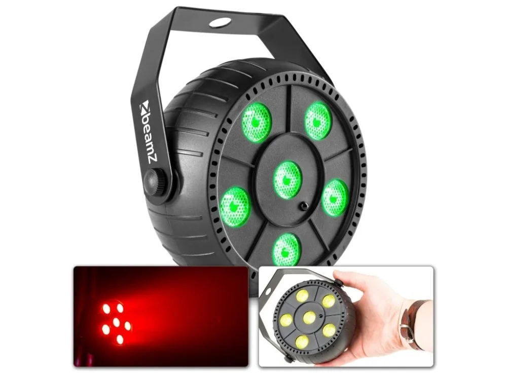 PLP10 Bateriový Party PAR 6X 2W RGB Vrácení Zdarma